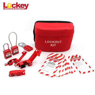 Industrial Electrical Lock Off Kit Keamanan Lockout Tagout Loto Dalam Warna Merah